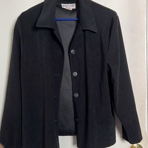 Suede like material button up jacket